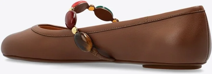 Shanti Mary Jane Leather Ballet Flats - Image 2