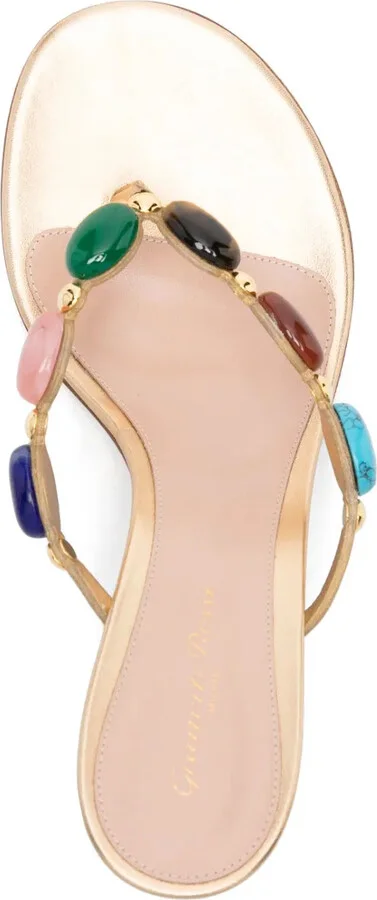 Shanti Thong 70mm leather sandals - Image 4