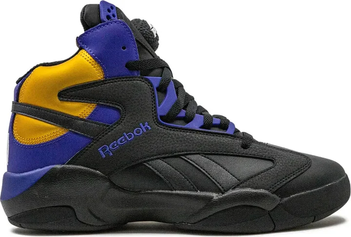 Shaq Attaq "Core Black/Bold Purple/Collegiate Gold" sneakers