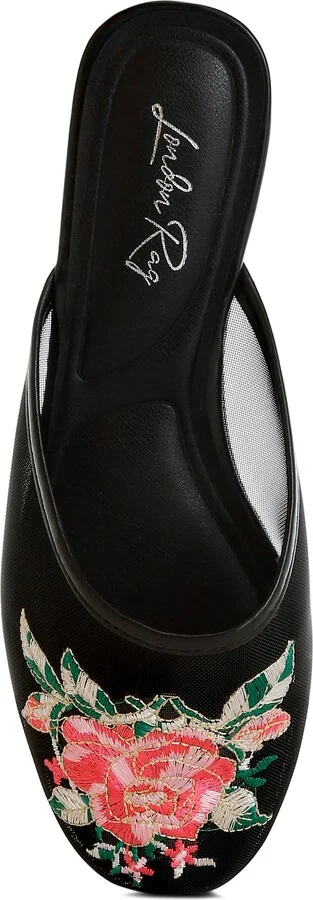 Shara Embroidered Mesh Mule - Image 6