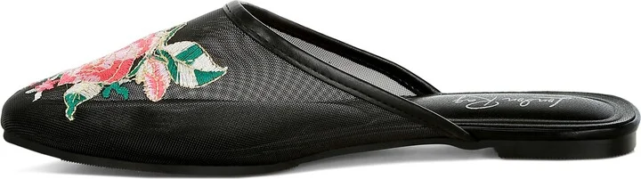 Shara Embroidered Mesh Mule - Image 9