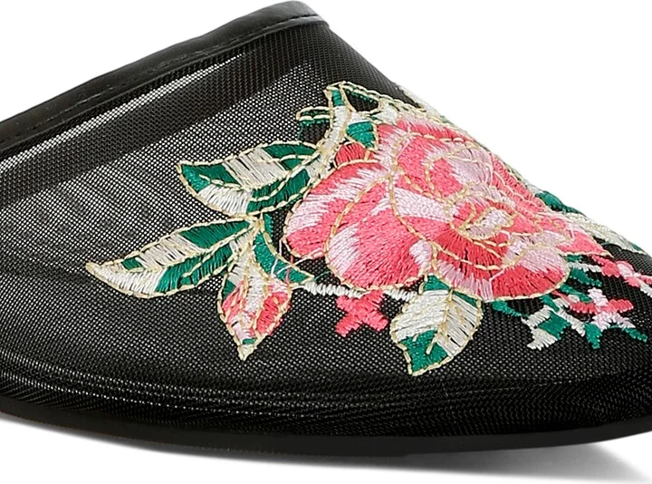 Shara Embroidered Mesh Mule - Image 10