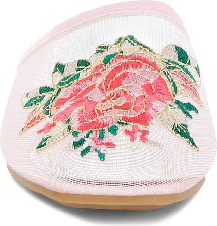 Shara Embroidered Mesh Mule - Image 11
