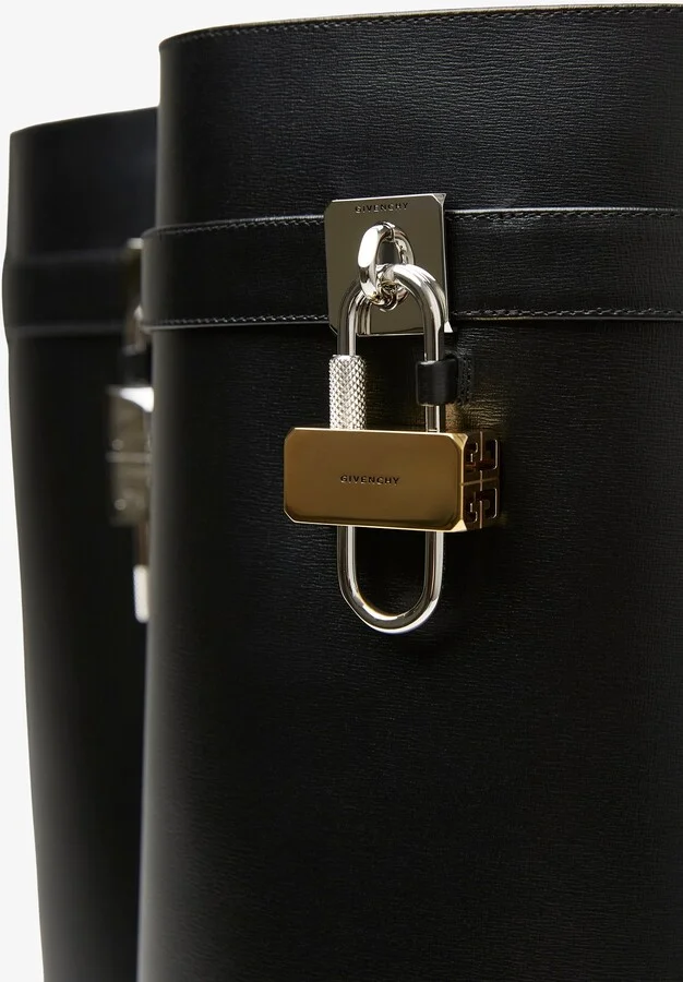 Shark lock 90 black leather boots - Image 3