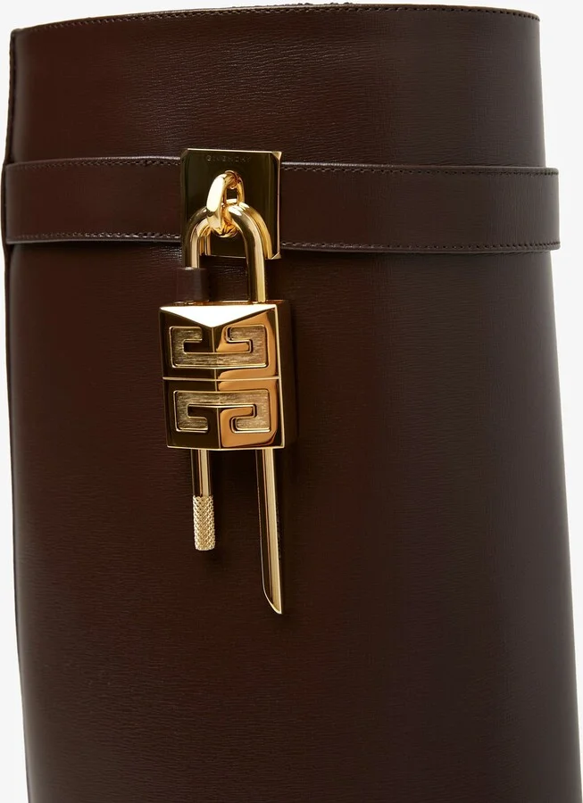 Shark lock 90 brown leather boots - Image 3
