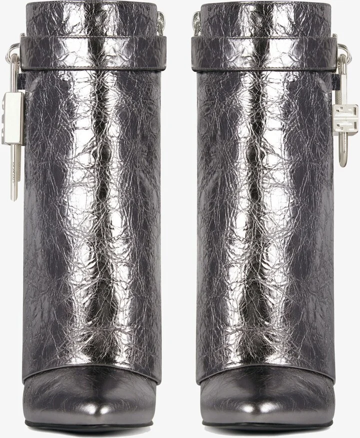 Shark Lock ankle boots in laminated leather - Image 2