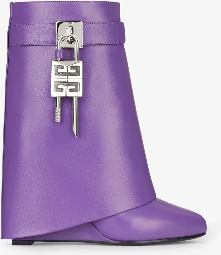 Shark Lock ankle boots in leather