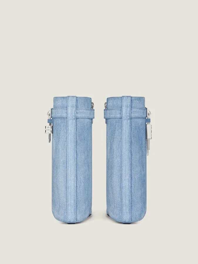 Shark Lock ankle boots in washed denim - Image 6