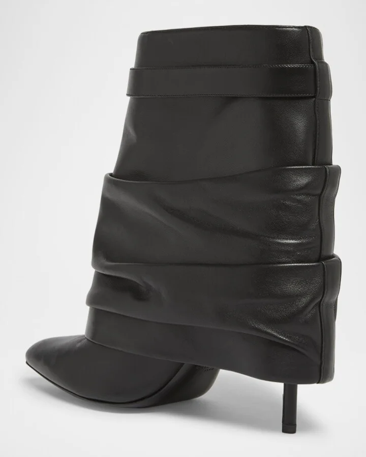 Shark Lock Ankle Stiletto Boots - Image 4
