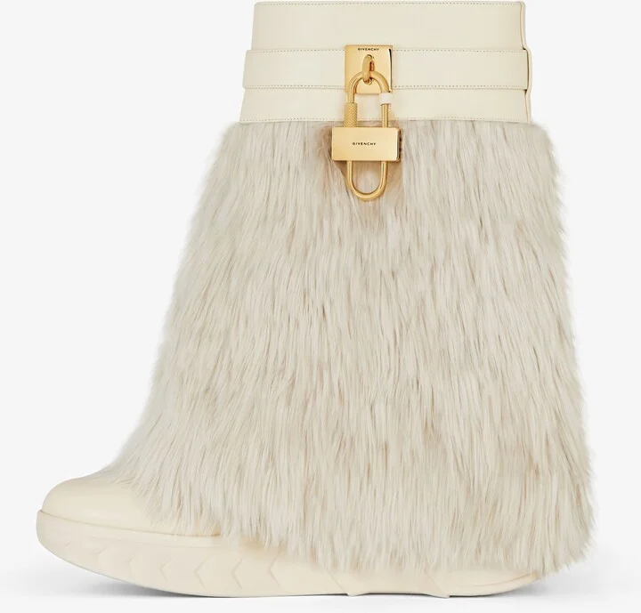 Shark Lock Biker ankle boots in alpaca - Image 3