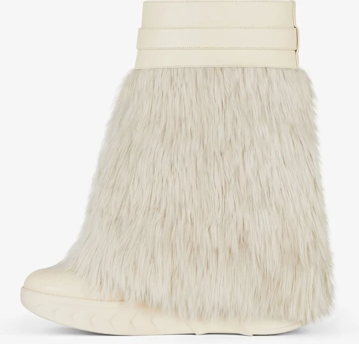 Shark Lock Biker ankle boots in alpaca - Image 4