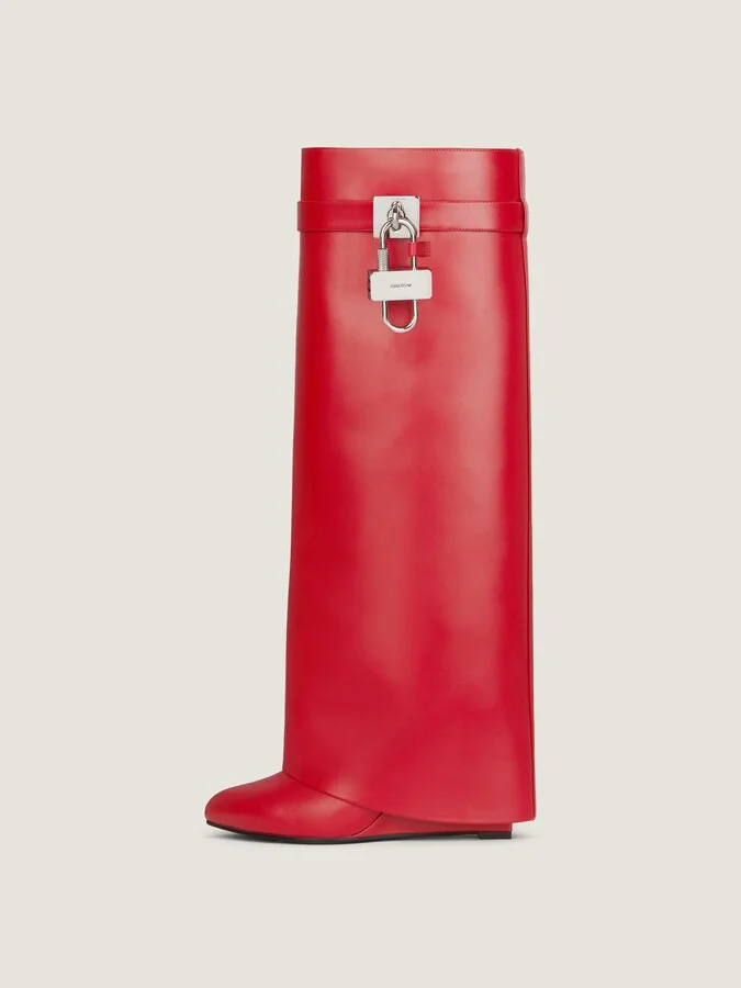 Shark Lock boots in leather - Image 3