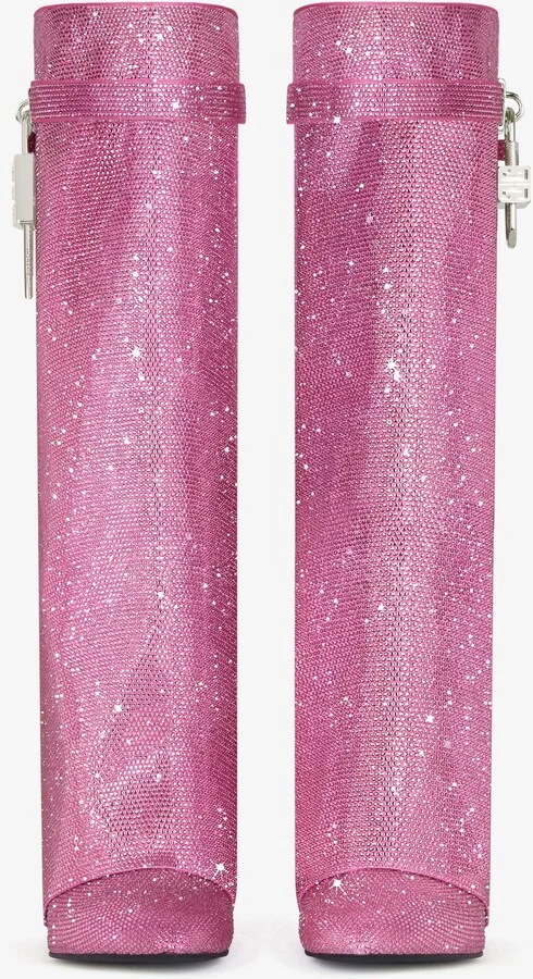 Shark Lock boots in satin with strass - Image 2