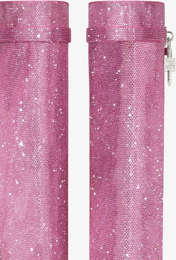 Shark Lock boots in satin with strass - Image 5
