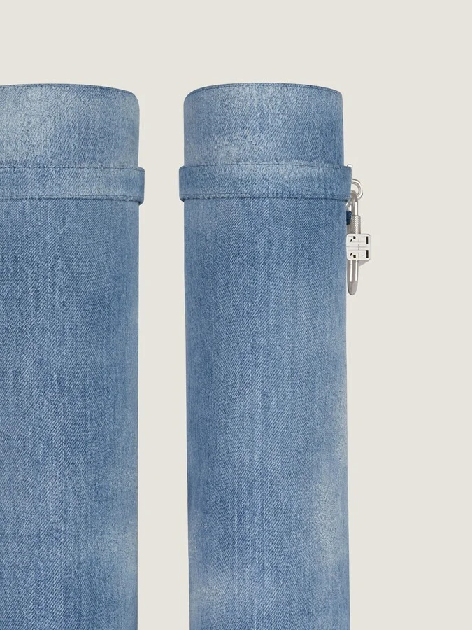 Shark Lock boots in washed denim - Image 5