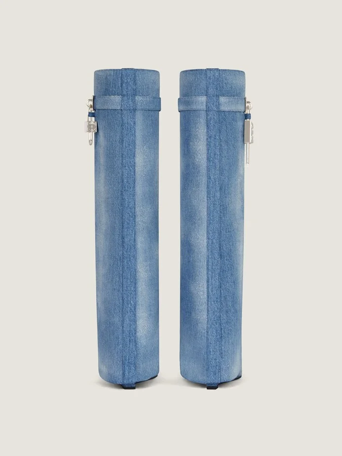 Shark Lock boots in washed denim - Image 6