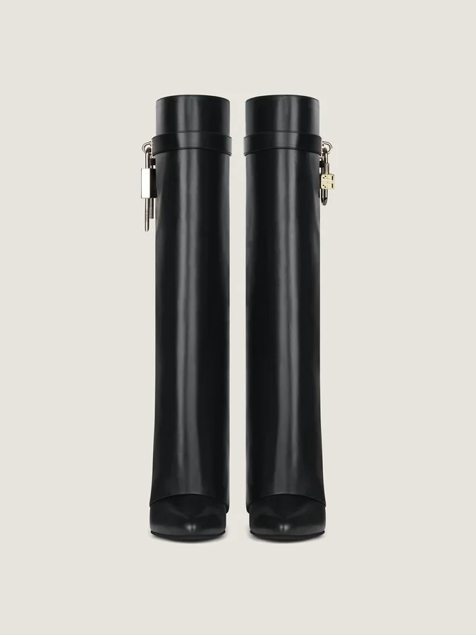 Shark Lock boots wide fit in leather - Image 2