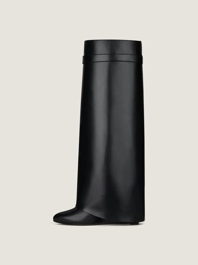 Shark Lock boots wide fit in leather - Image 4