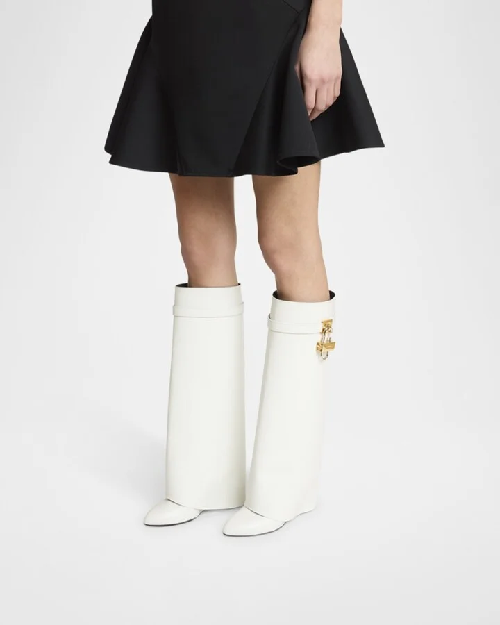 Shark Lock Leather Boots - Image 6