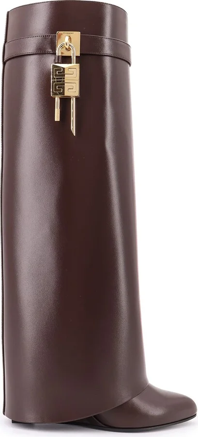 Shark Lock Leather Boots