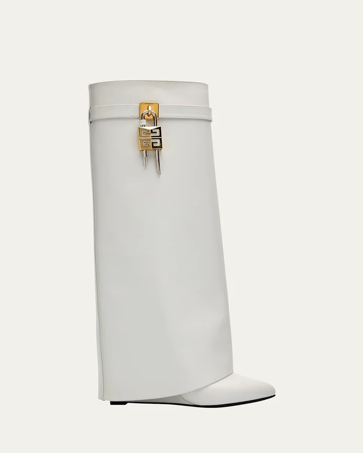 Shark Lock Leather Boots