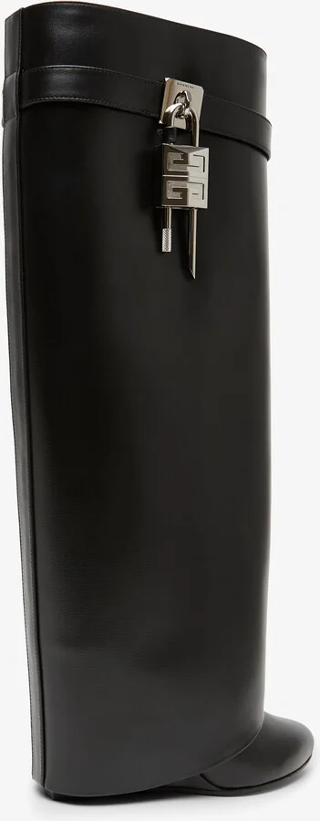 Shark lock leather pant boots - Image 3