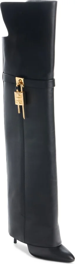 Shark Lock Over the Knee Boot
