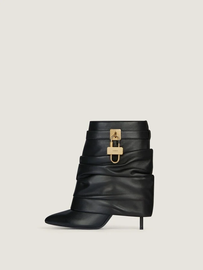 Shark Lock Stiletto ankle boots in nappa leather - Image 4