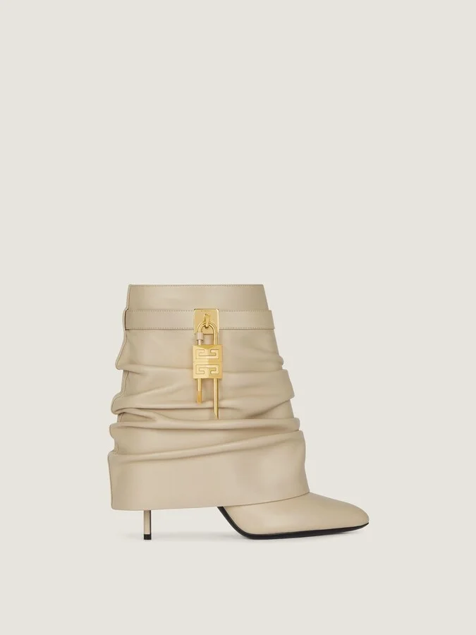 Shark Lock Stiletto ankle boots in nappa leather - Image 8