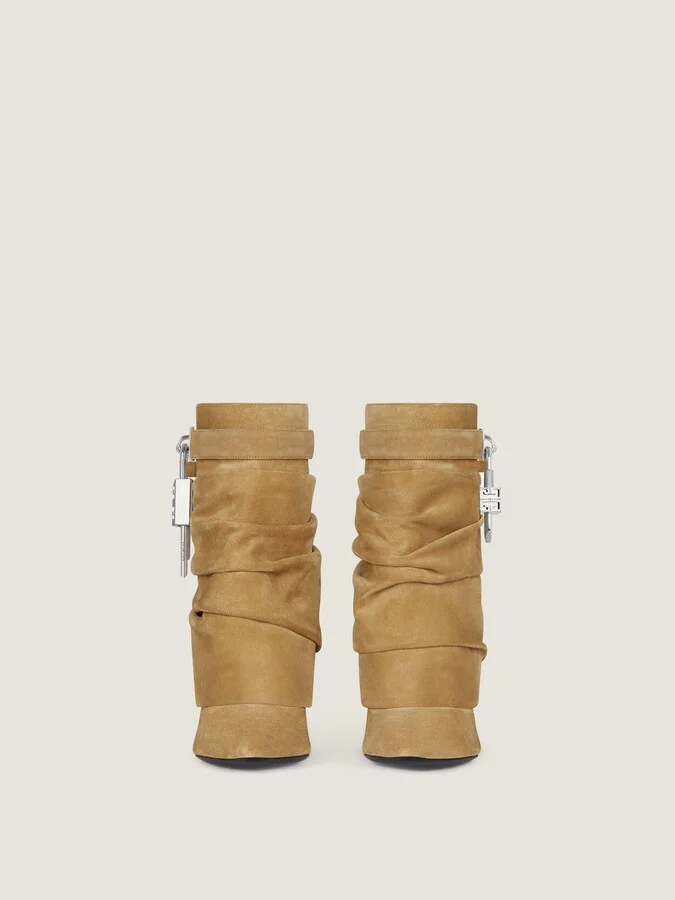 Shark Lock Stiletto ankle boots in suede - Image 2