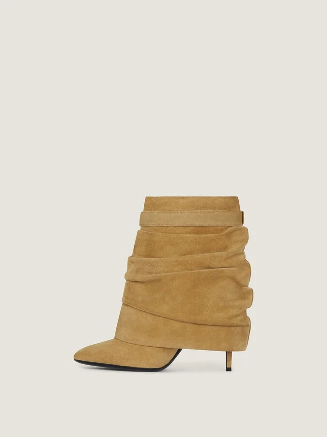 Shark Lock Stiletto ankle boots in suede - Image 4