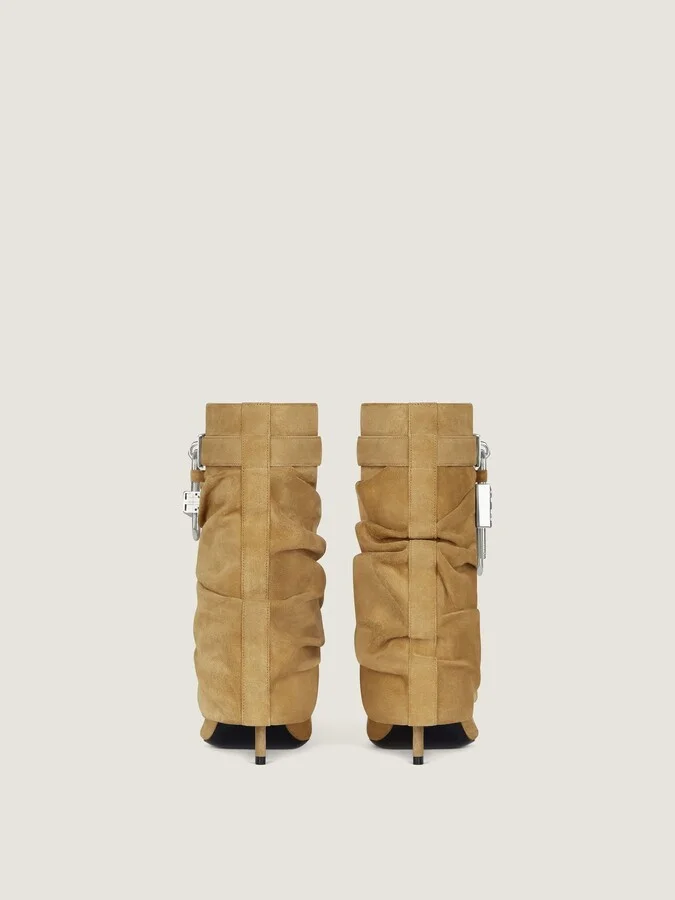 Shark Lock Stiletto ankle boots in suede - Image 6