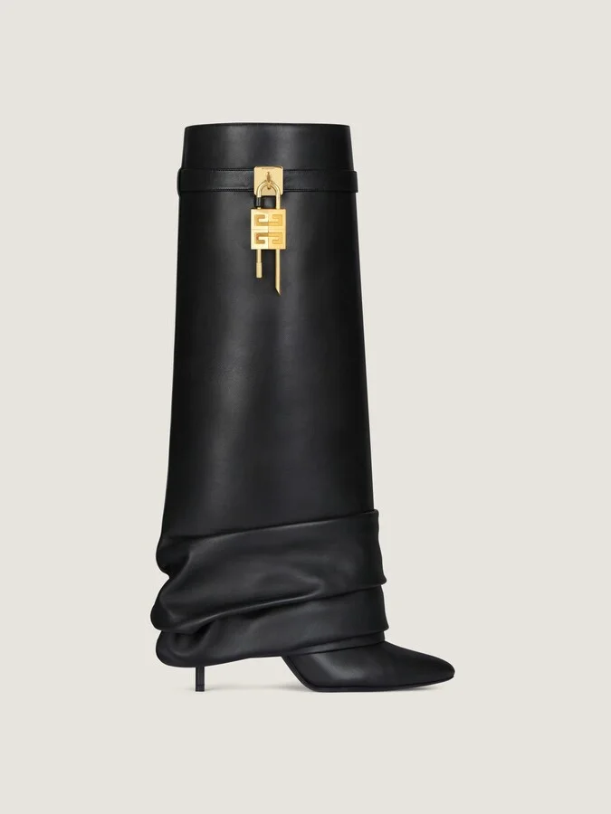 Shark Lock Stiletto boots in nappa leather