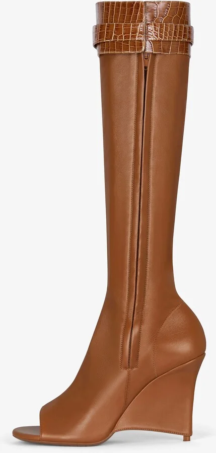 Shark Lock Stiletto sandal boots in leather - Image 3