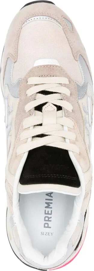 Sharky logo-embossed leather sneakers - Image 4