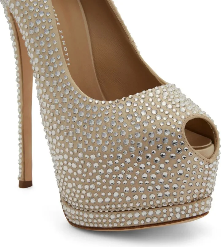Sharon 140mm rhinestone-embellished pumps - Image 4