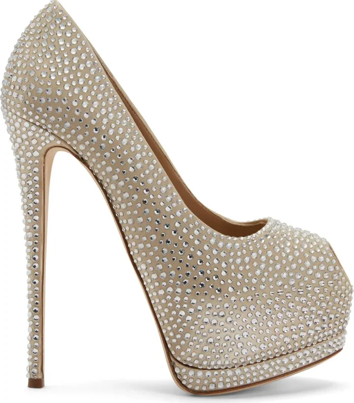 Sharon 140mm rhinestone-embellished pumps