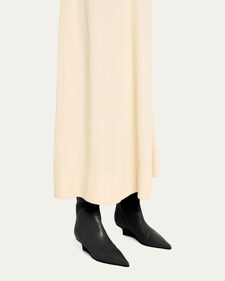 Sharp Leather Knee-High Boots - Image 4