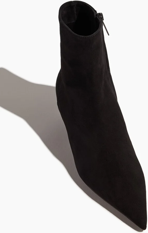 Sharp Suede Ankle Boots in Black - Image 4