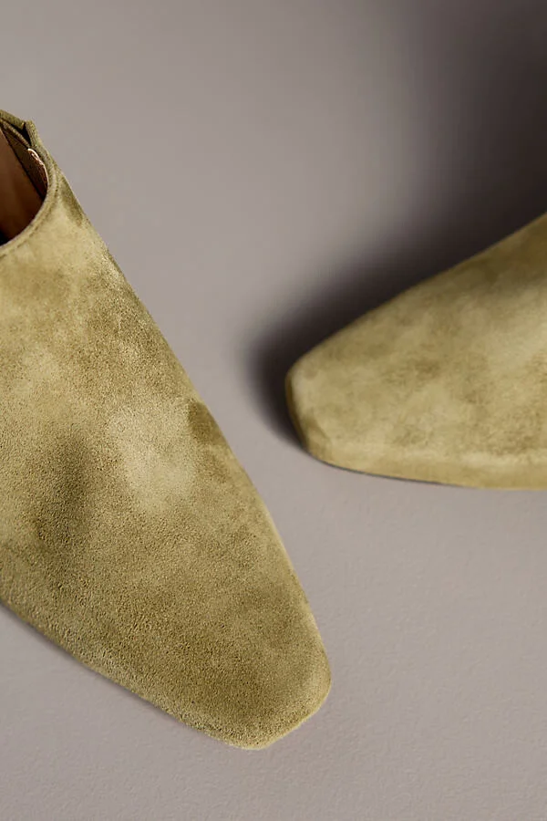 Sharpies Suede Pointed-Toe Block-Heel Mules - Image 4