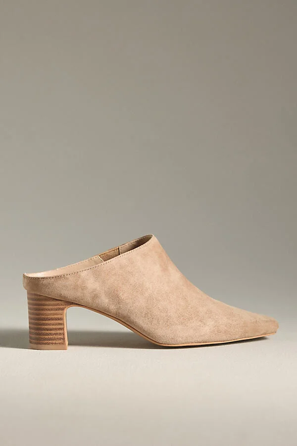 Sharpies Suede Pointed-Toe Block-Heel Mules - Image 2