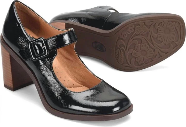 Shauna Maryjane Heel In Black Patent