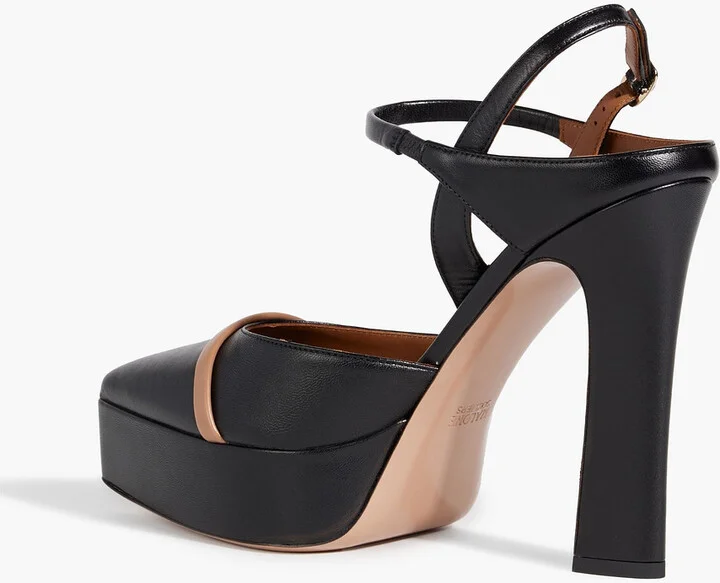 Shay 125 leather platform slingback pumps - Image 3