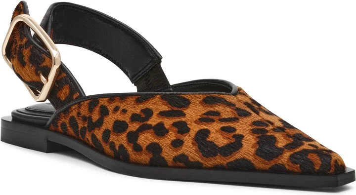 Shay Genuine Calf Hair Pointed Toe Slingback Flat