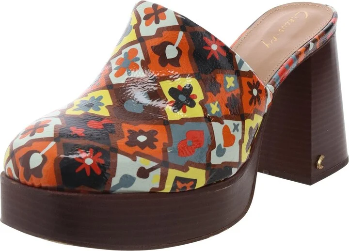 Shay Womens Patent Slip On Clogs