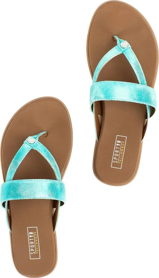 Shayne Shimmer Turquoise Sandal In Turquoise Shimmer