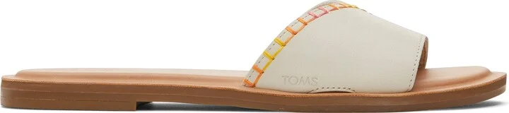 Shea Cream Leather Slide Sandal