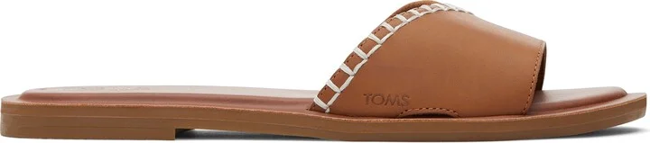 Shea Tan Leather Slide Sandal - Image 2