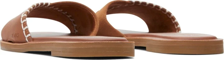 Shea Tan Leather Slide Sandal - Image 5