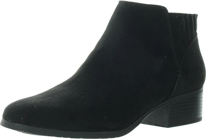 Shea Womens Zipper Faux Suede Ankle Boots